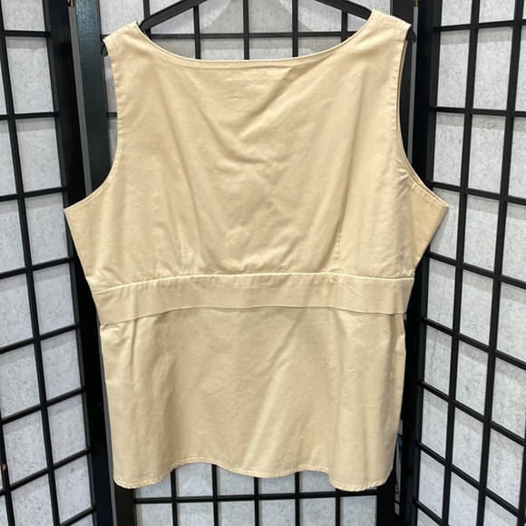 Bianca Nygård Light Tan, Sleeveless Top, NWOT, SZ 16 - Picture 4 of 6